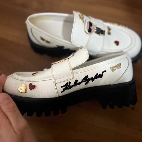 Karl Lagerfeld White Loafers - Picture 4 of 6